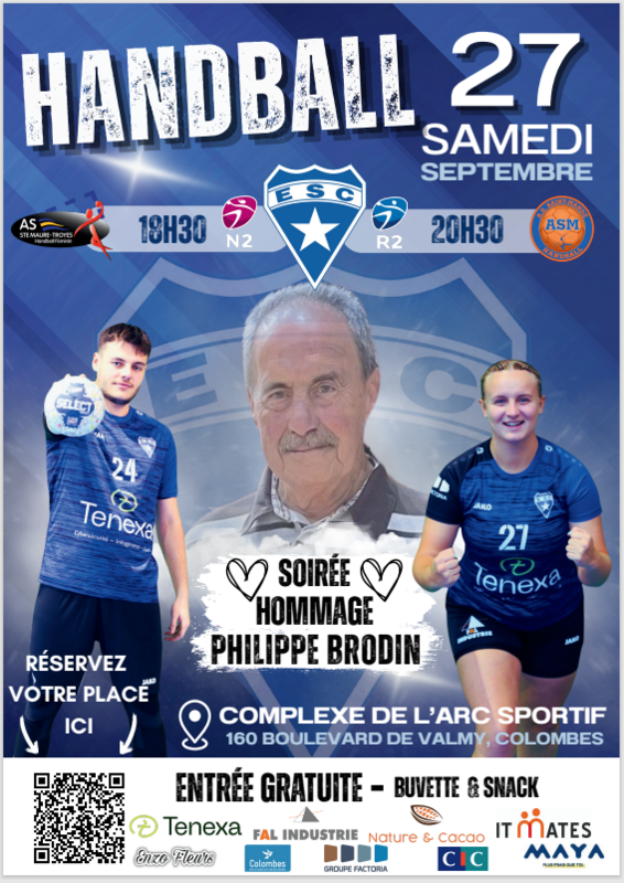 Illustration pour l'actualité 2 matches de Handball et une soirée hommage samedi 27/9