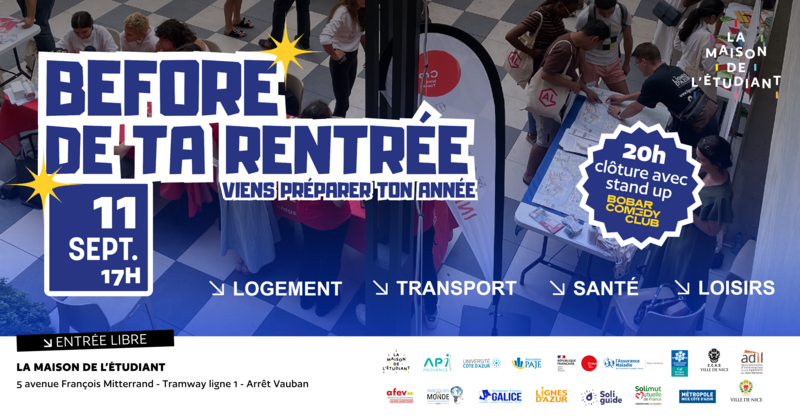 Illustration pour l'actualité LE BEFORE DE TA RENTREE – MAISON DE L’ETUDIANT