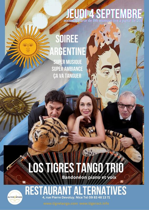 Illustration pour l'actualité Concert Los Tigres Tango Trio