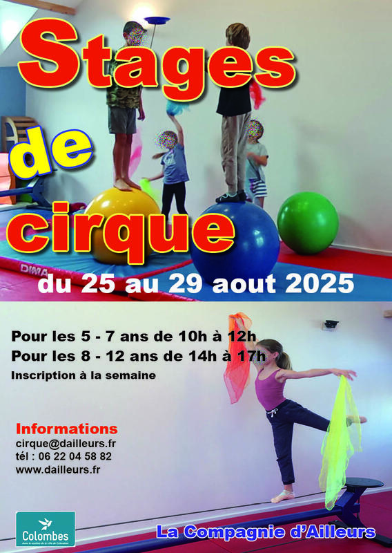 Illustration pour l'actualité Stage de cirque au mois d'aout