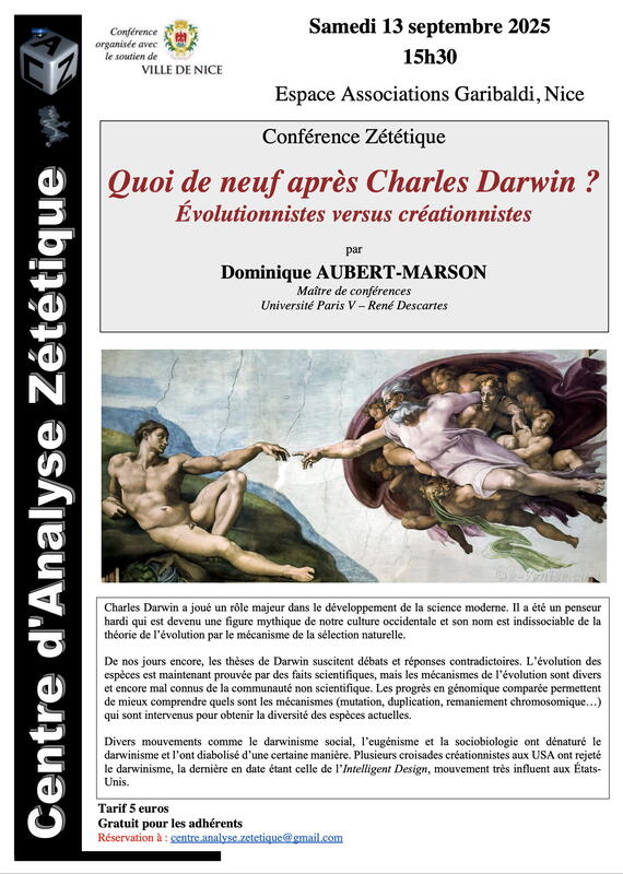 Illustration pour l’événement Conf : Quoi de neuf après Charles Darwin ?