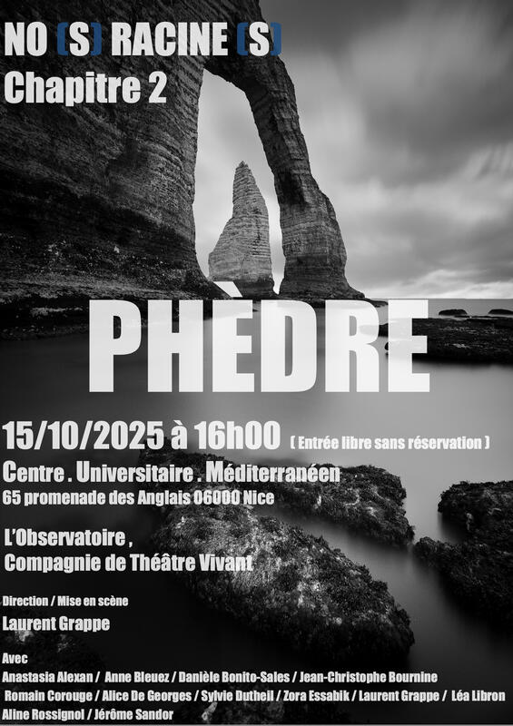Illustration pour l’événement PHÈDRE DE RACINE/ L'OBSERVATOIRE,COMPAGNIE DE THÉÂTRE VIVANT