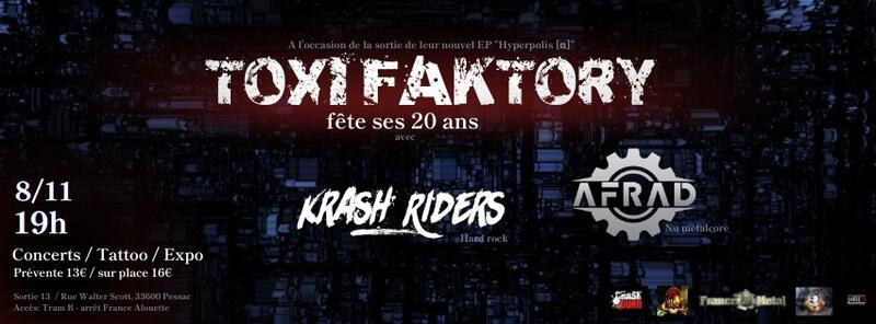 Illustration pour l’événement Toxi Faktory + Krash Riders + Afrad