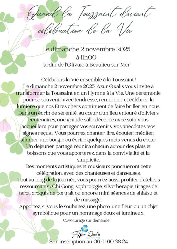 Illustration pour l’événement Cérémonie de Célébration de la Vie