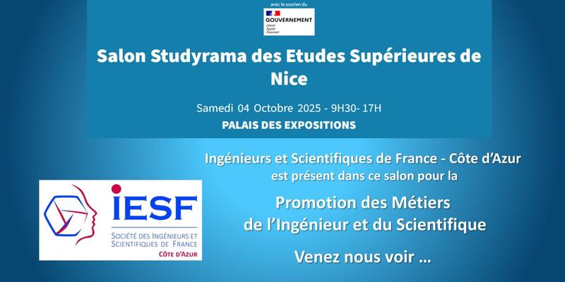 Illustration pour l’événement IESF CA au salon Studyrama de Nice